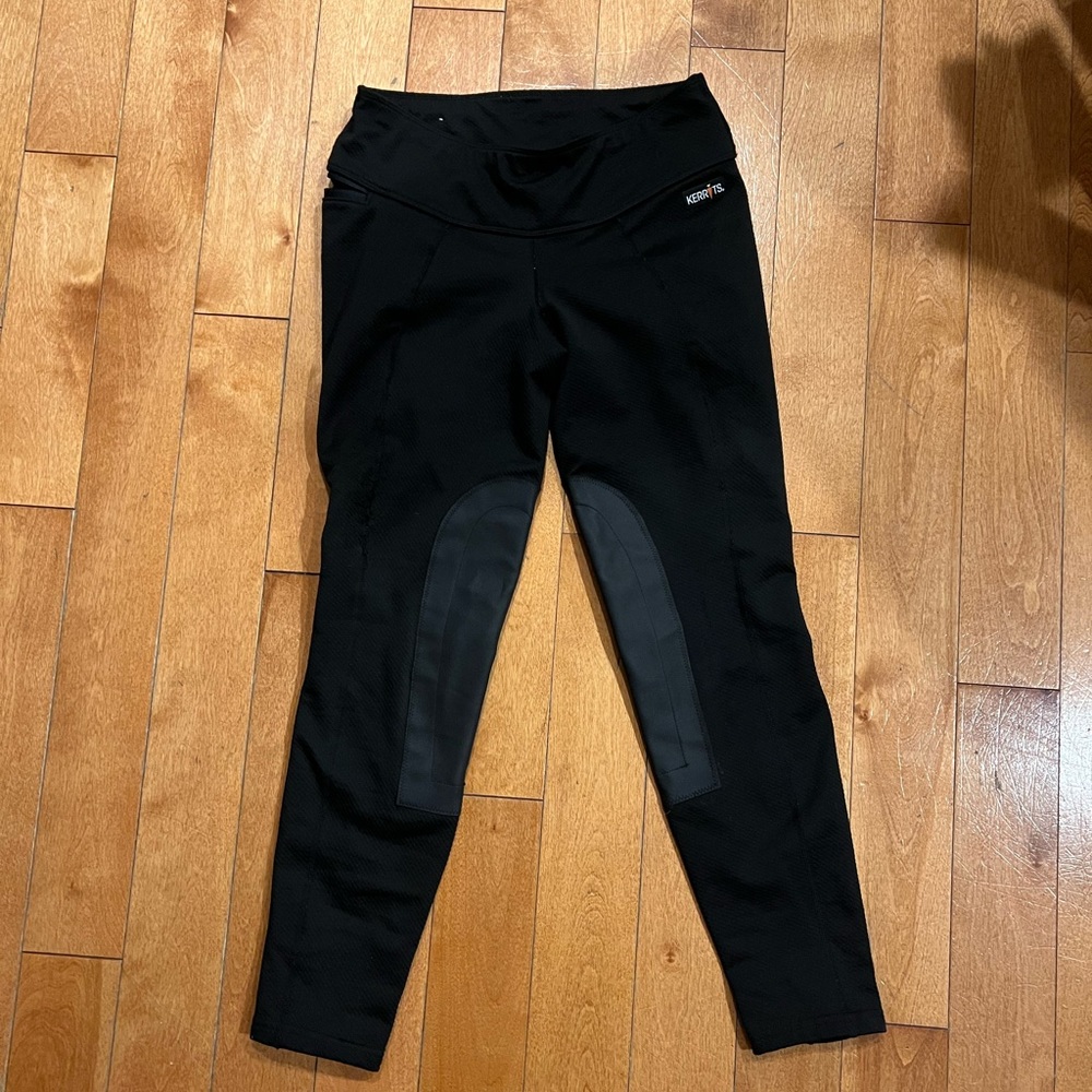 Kerrit black riding breeches with knee patches